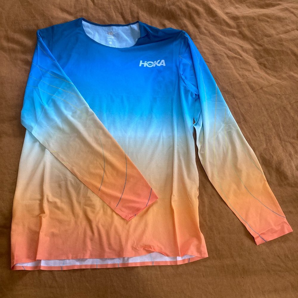 COPY - HOKA/rabbit Pro Team Kit, Runtee Long Sleeve, Men's Medium, Blue Coral